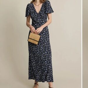 Madewell blue floral maxi dress